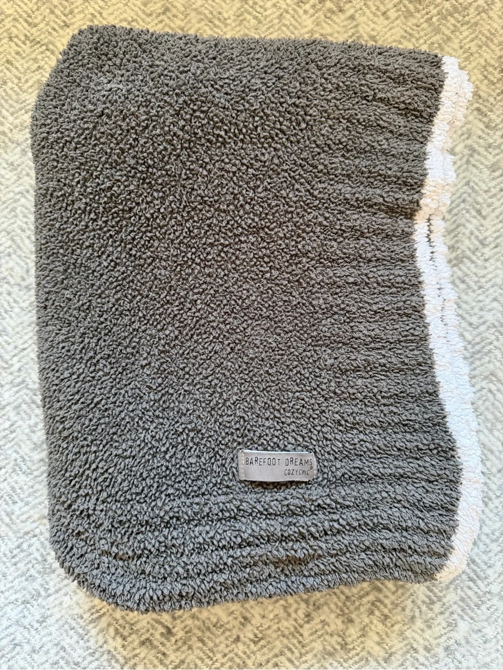 Barefoot Dreams CozyChic Taupe Plush Throw